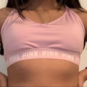 PINK SPORTS BRA REMOVABLE PADS